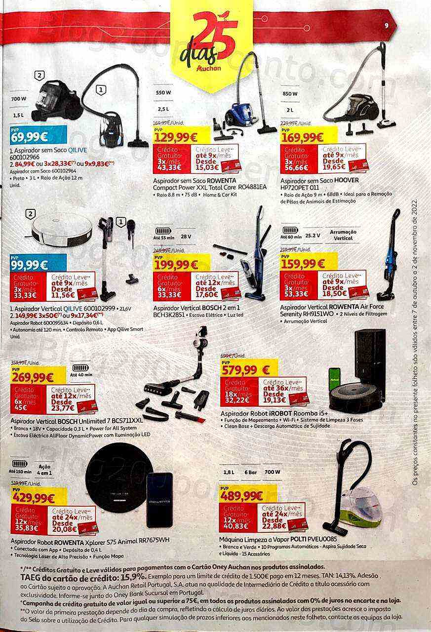 Antevisão Folheto AUCHAN Tecnologia Promoções de 7 outubro a 2 novembro