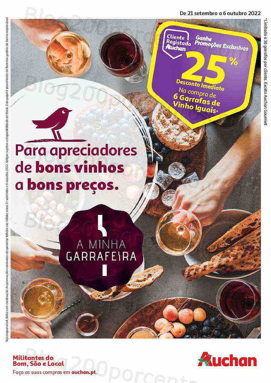 Antevisão Folheto AUCHAN Feira de Queijos, Enchidos e Vinhos Promoções até 6 outubro