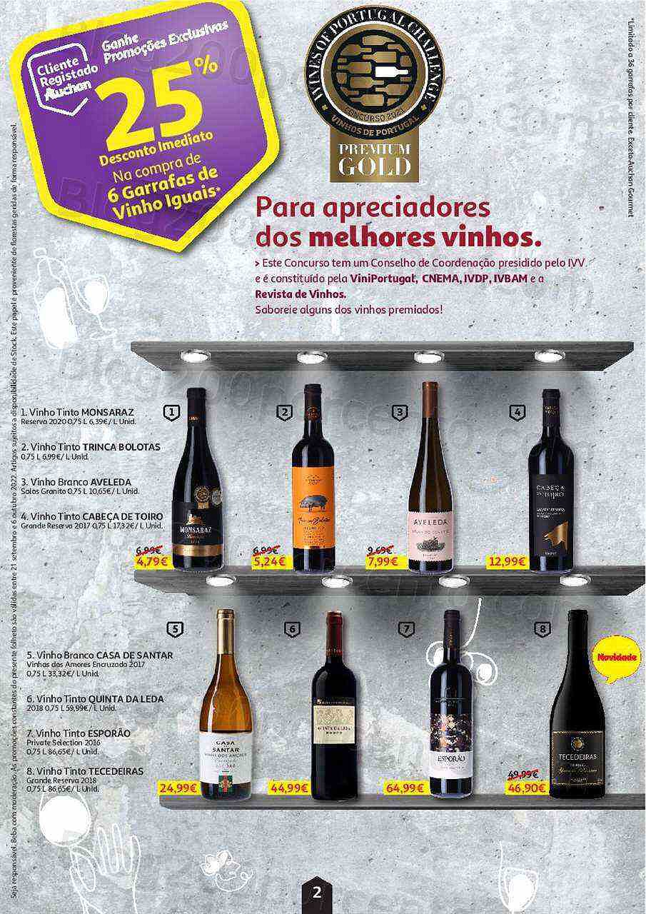 Antevisão Folheto AUCHAN Feira de Queijos, Enchidos e Vinhos Promoções até 6 outubro