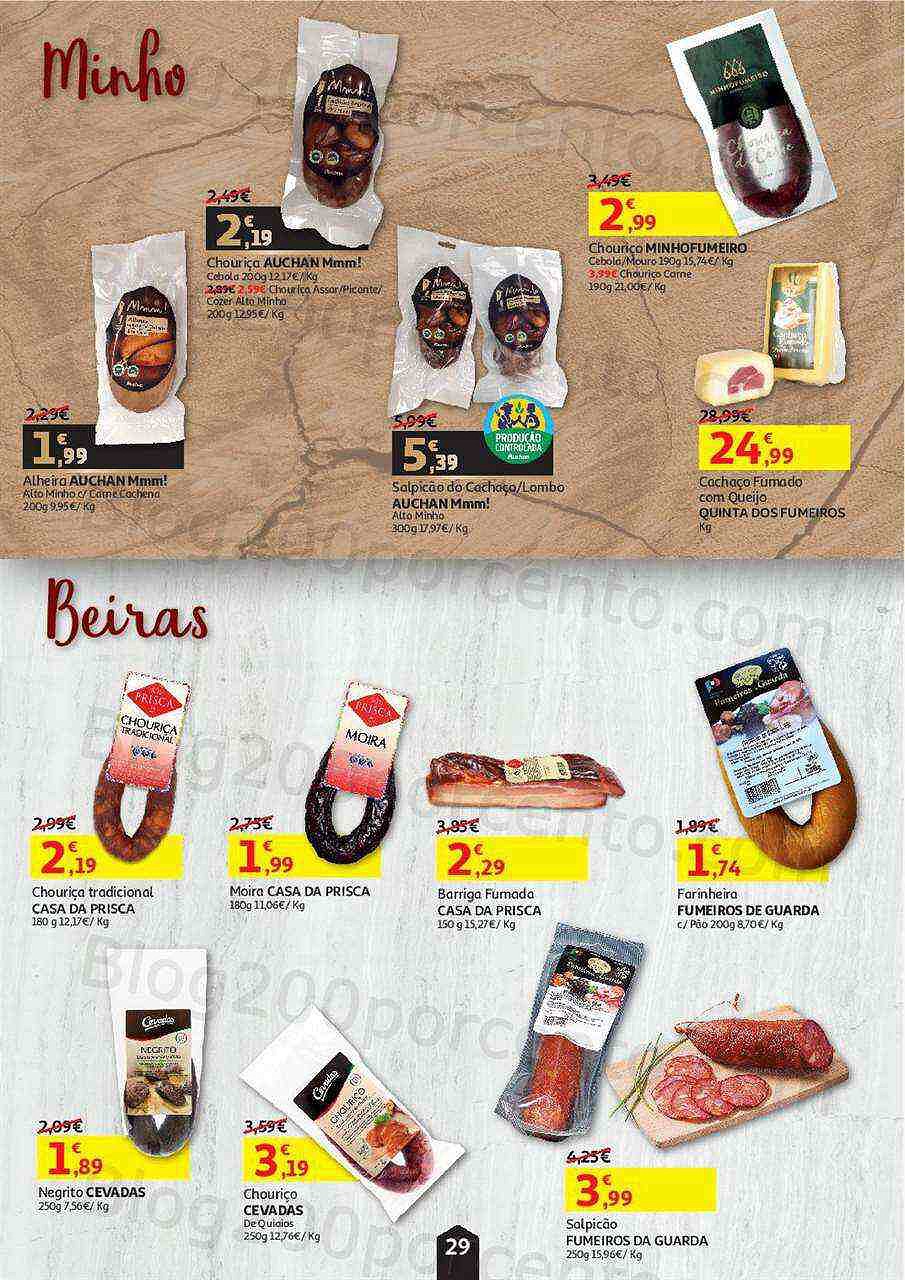 Antevisão Folheto AUCHAN Feira de Queijos, Enchidos e Vinhos Promoções até 6 outubro