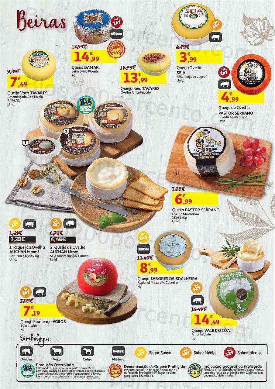 Antevisão Folheto AUCHAN Feira de Queijos, Enchidos e Vinhos Promoções até 6 outubro