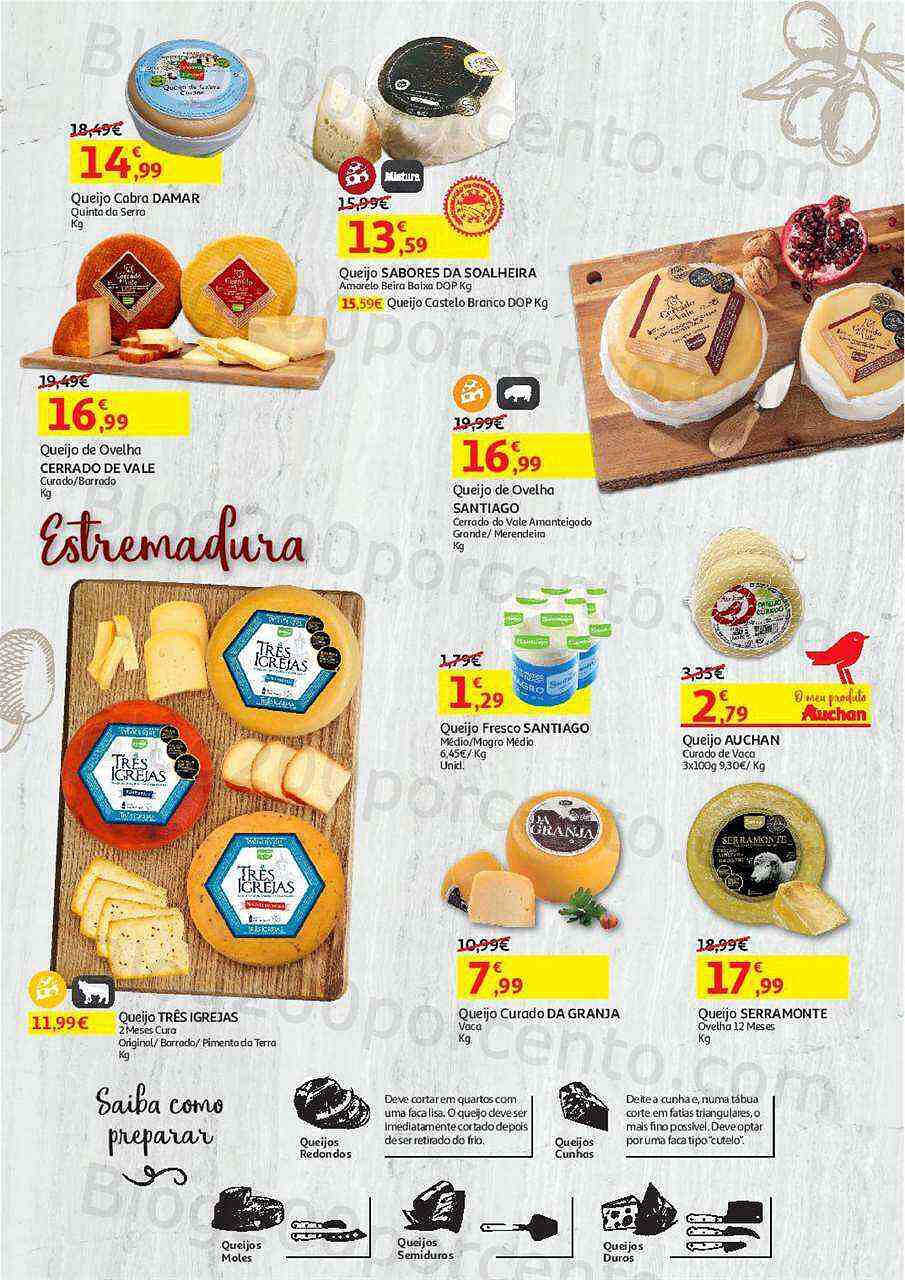 Antevisão Folheto AUCHAN Feira de Queijos, Enchidos e Vinhos Promoções até 6 outubro