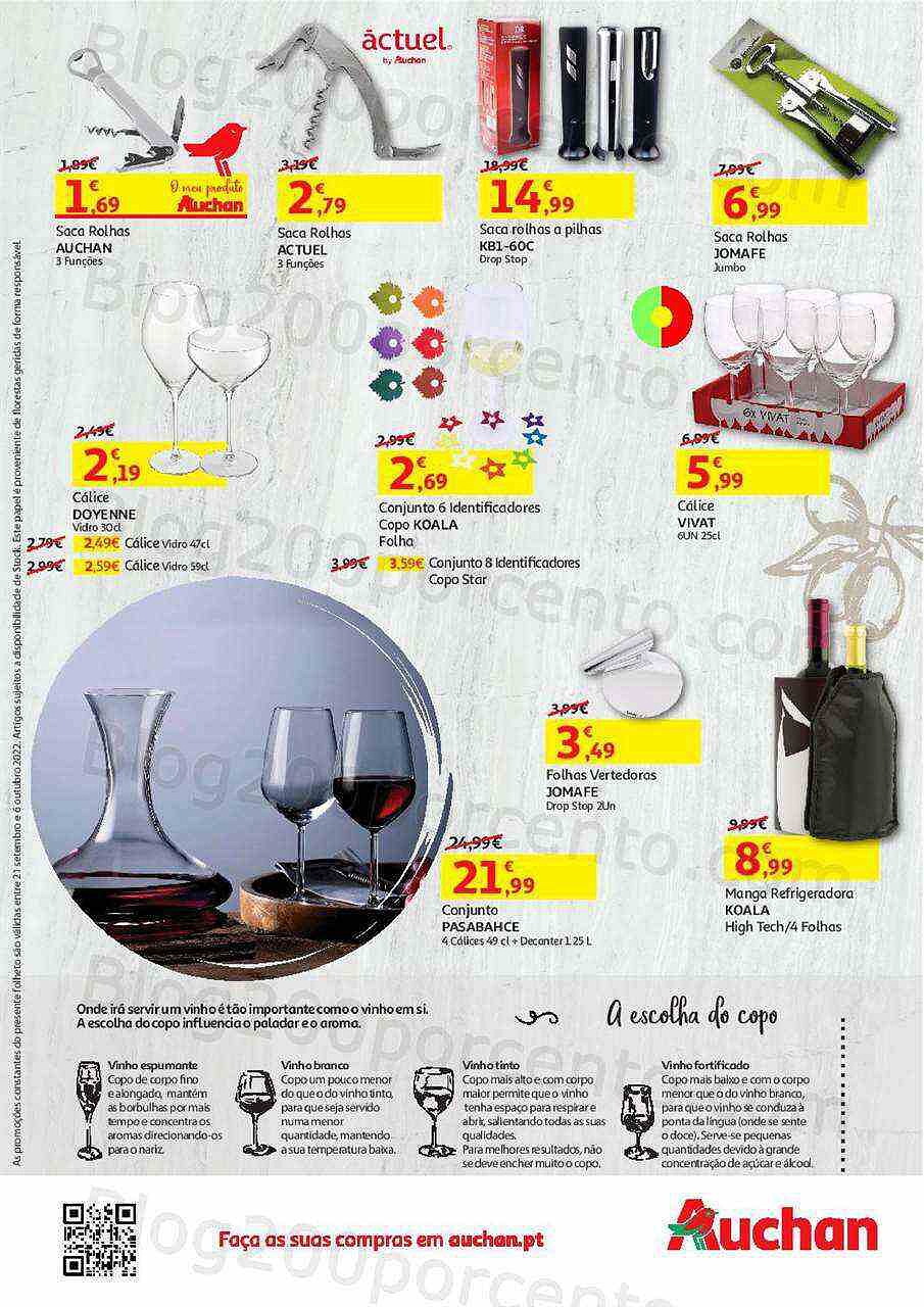 Antevisão Folheto AUCHAN Feira de Queijos, Enchidos e Vinhos Promoções até 6 outubro