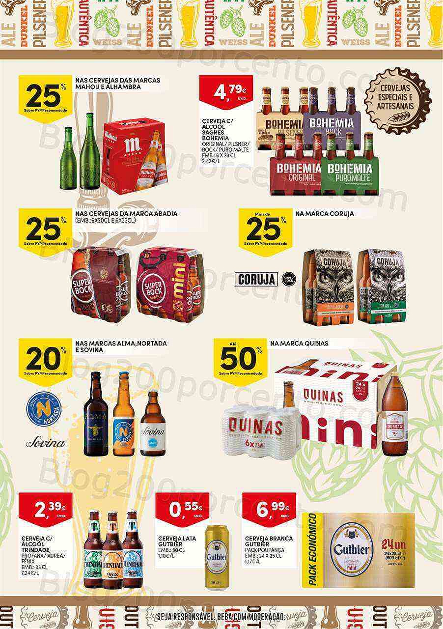 Antevisão Folheto CONTINENTE Especial Cervejas Promoções de 27 setembro a 23 outubro