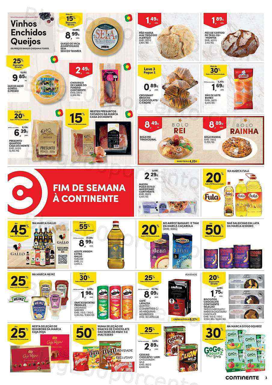 Antevisão Folheto CONTINENTE Promoções Fim de Semana - 14 a 17 outubro