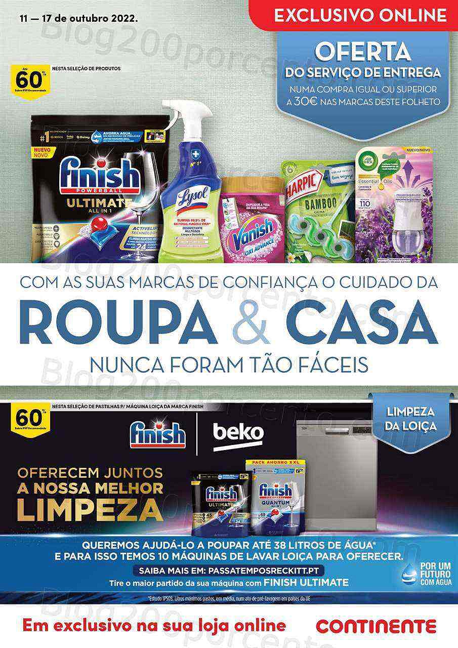 Antevisão Folheto CONTINENTE Especial Limpeza Promoções de 11 a 17 outubro