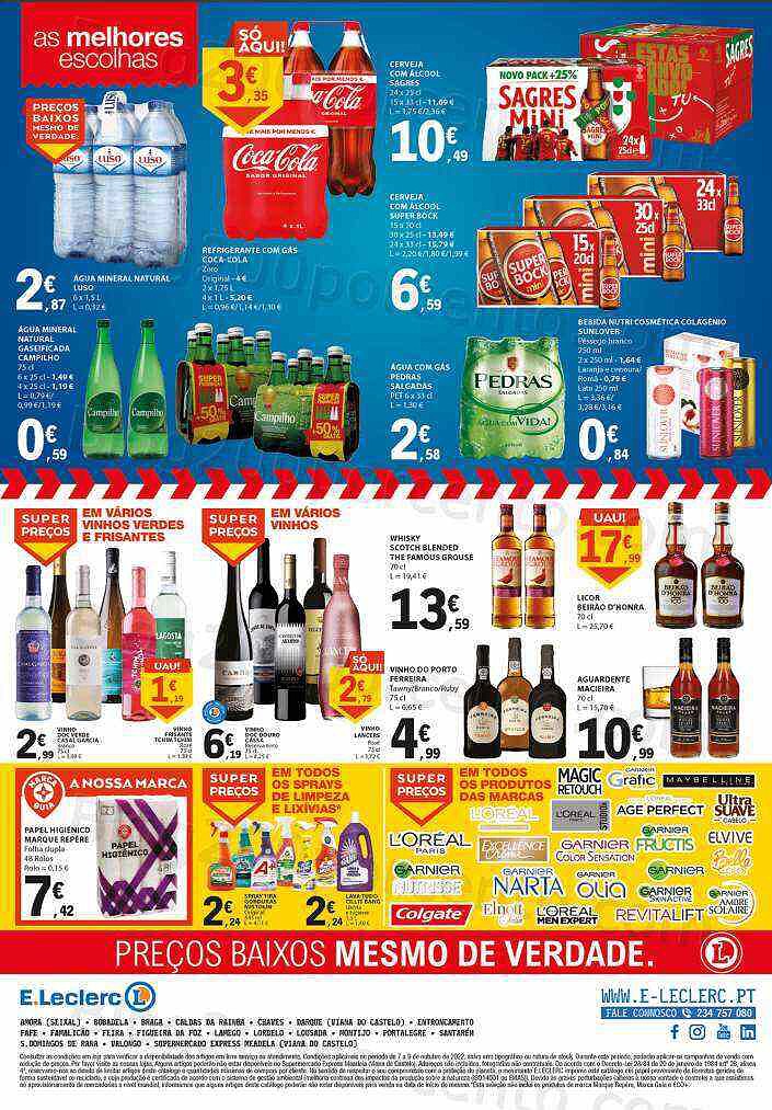 Antevisão Folheto E-LECLERC Fim de Semana Promoções de 7 a 9 outubro