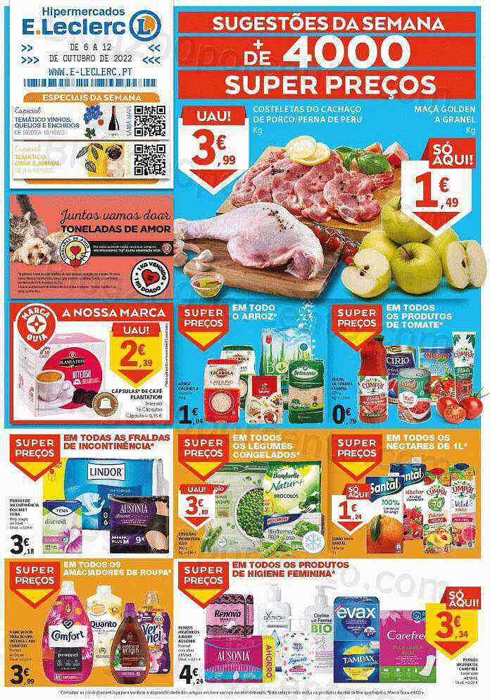 Antevisão Folheto E-LECLERC Promoções de 6 a 12 outubro