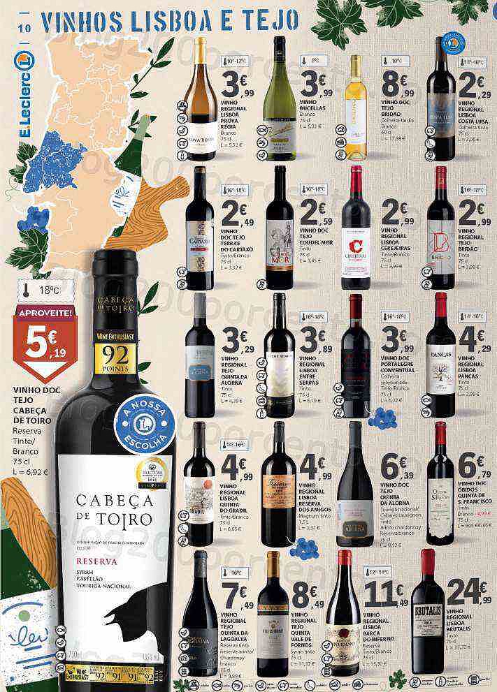 Antevisão Folheto E-LECLERC Queijos, Enchidos e Vinhos Promoções de 27 setembro a 16 outubro