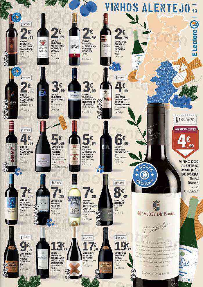 Antevisão Folheto E-LECLERC Queijos, Enchidos e Vinhos Promoções de 27 setembro a 16 outubro