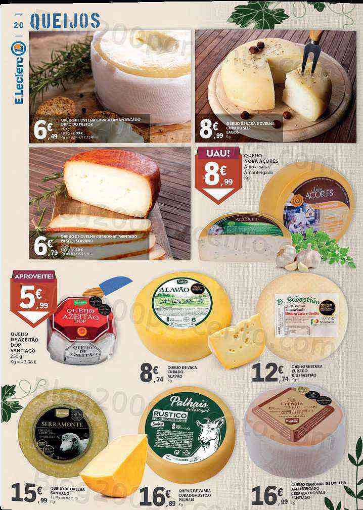 Antevisão Folheto E-LECLERC Queijos, Enchidos e Vinhos Promoções de 27 setembro a 16 outubro