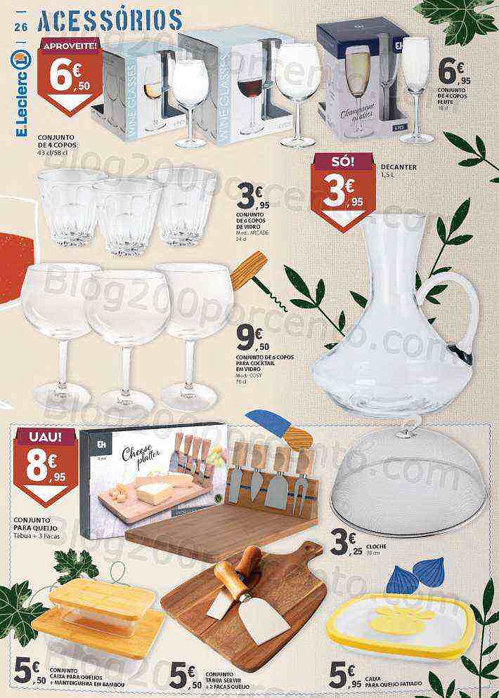 Antevisão Folheto E-LECLERC Queijos, Enchidos e Vinhos Promoções de 27 setembro a 16 outubro