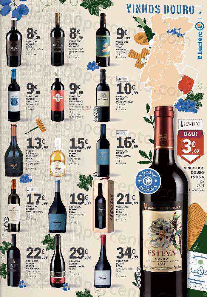 Antevisão Folheto E-LECLERC Queijos, Enchidos e Vinhos Promoções de 27 setembro a 16 outubro