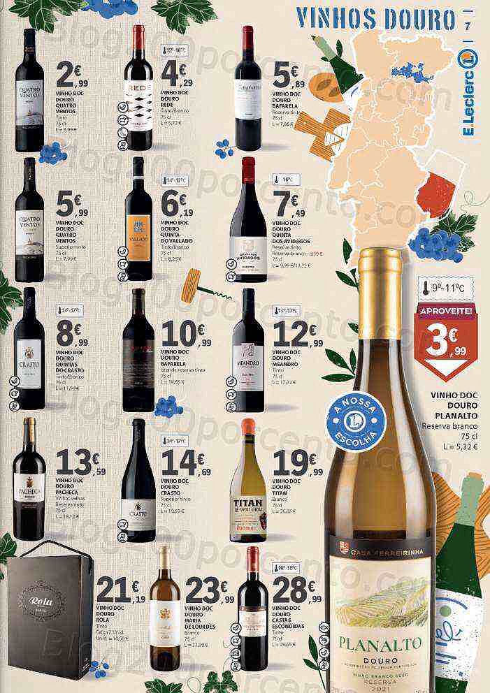 Antevisão Folheto E-LECLERC Queijos, Enchidos e Vinhos Promoções de 27 setembro a 16 outubro
