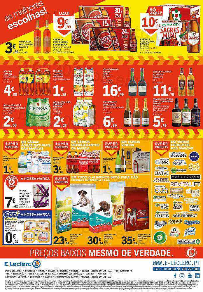 Antevisão Folheto E-LECLERC Promoções Fim de Semana - 14 a 16 outubro