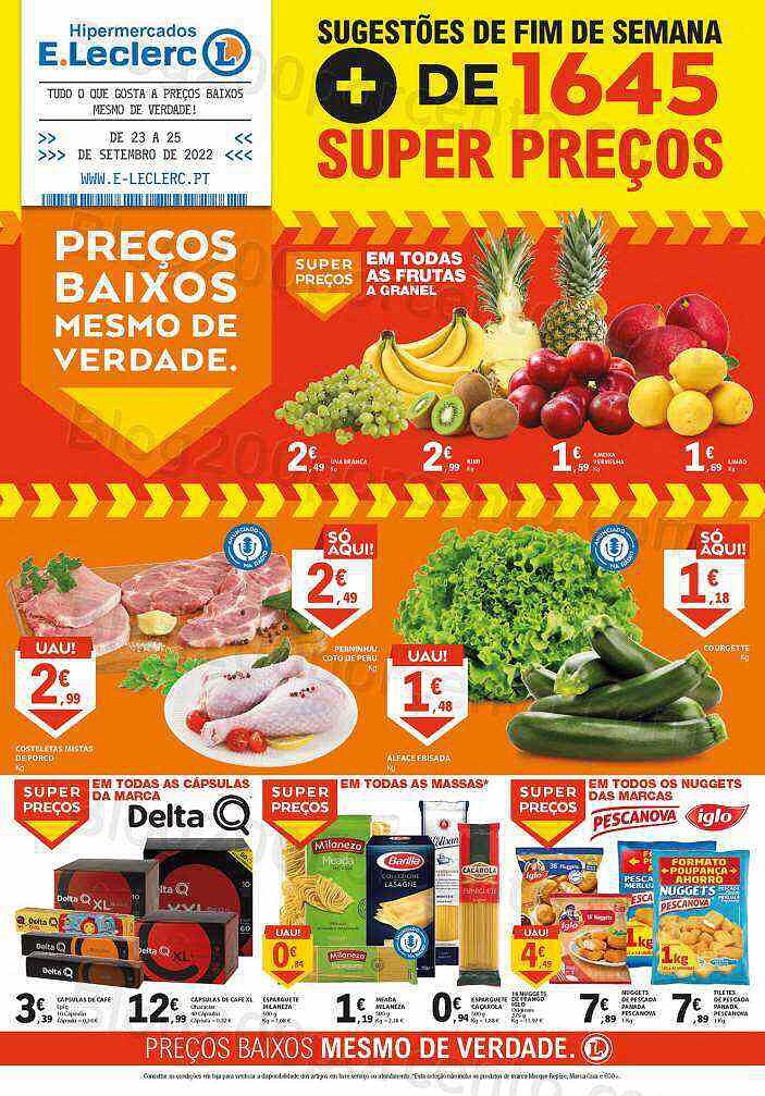 Antevisão Folheto E-LECLERC Promoções Fim de Semana - 23 a 25 setembro