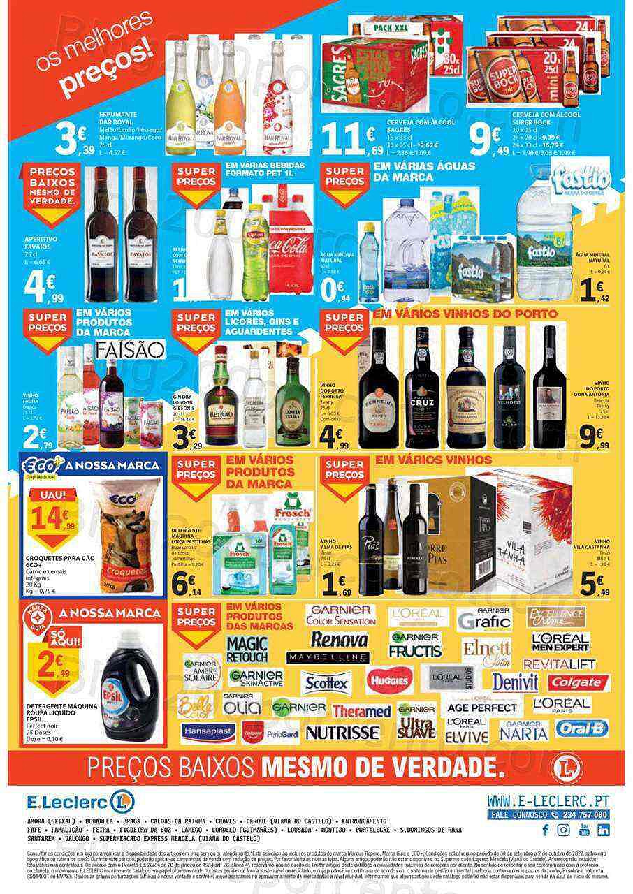 Antevisão Folheto E-LECLERC Promoções Fim de Semana - 30 setembro a 2 outubro