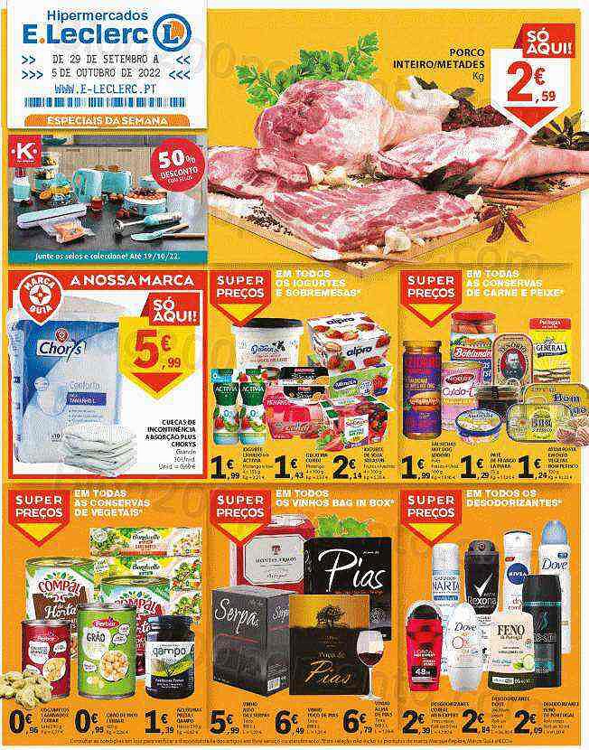 Antevisão Folheto E-LECLERC Promoções de 29 setembro a 5 outubro