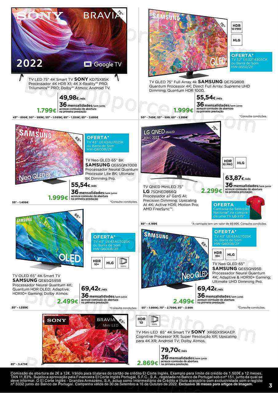 Antevisão Folheto EL CORTE INGLÉS Tecnologia Promoções de 30 setembro a 16 outubro