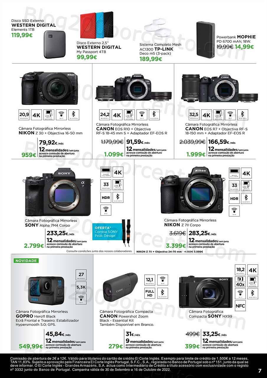 Antevisão Folheto EL CORTE INGLÉS Tecnologia Promoções de 30 setembro a 16 outubro