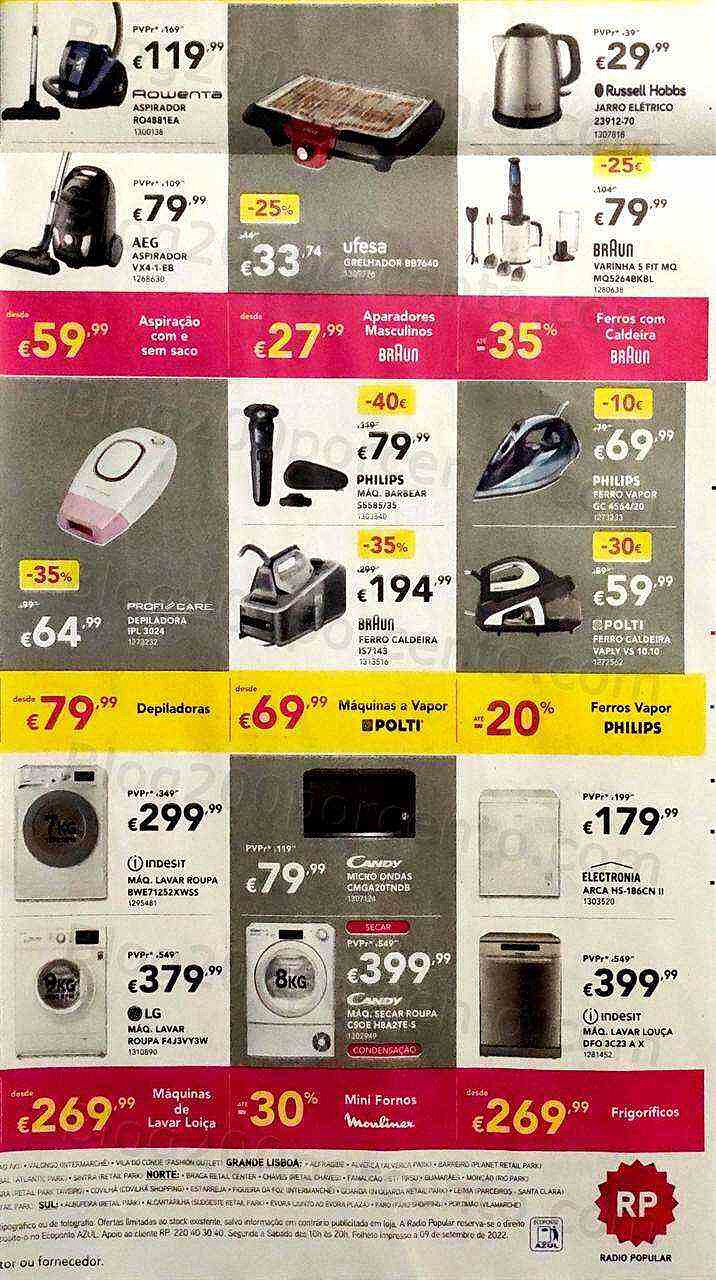 Antevisão Folheto RADIO POPULAR Extra Promoções de 22 a 28 setembro