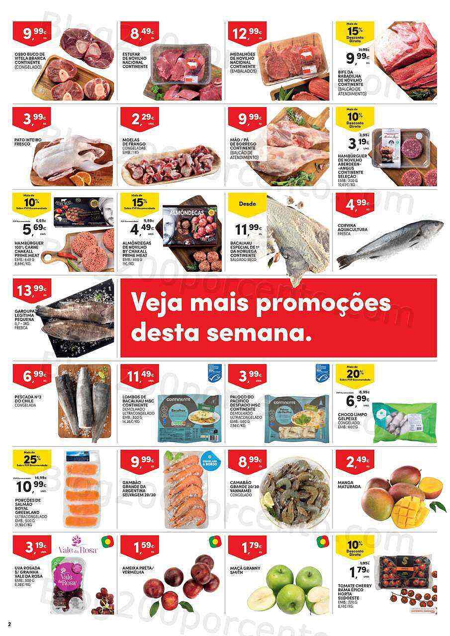 Antevisão Folheto CONTINENTE Promoções Fim de Semana 7 a 10 outubro