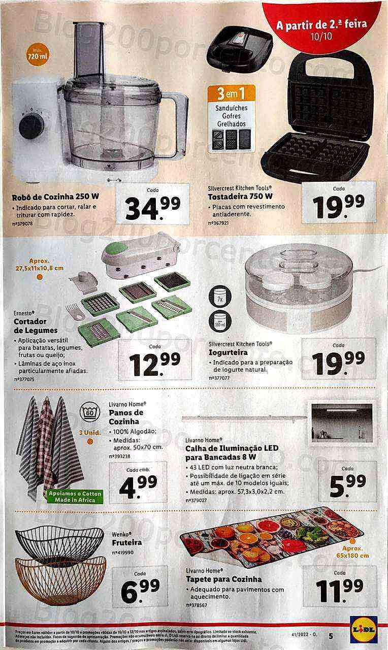 Antevisão Folheto LIDL Bazar Promoções de 10 a 16 outubro