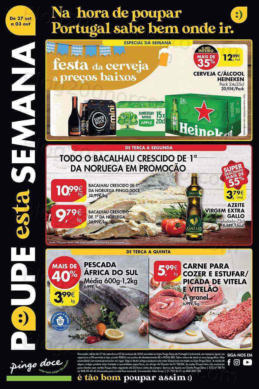 Antevisão Folheto PINGO DOCE Lojas Pequenas Promoções de 27 setembro a 3 outubro