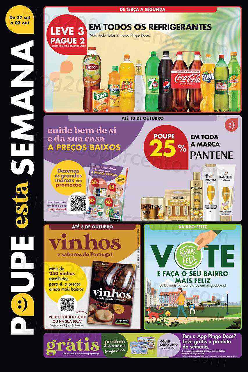 Antevisão Folheto PINGO DOCE Lojas Pequenas Promoções de 27 setembro a 3 outubro