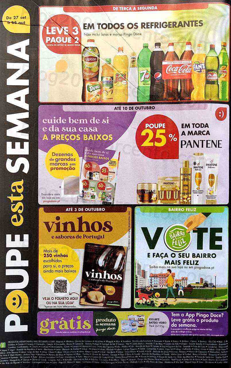 Antevisão Folheto PINGO DOCE Promoções de 27 setembro a 3 outubro