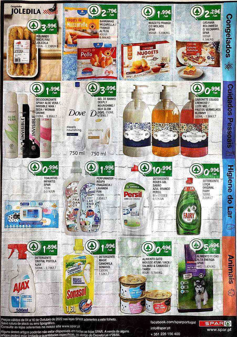 Antevisão Folheto SPAR Promoções de 4 a 16 outubro