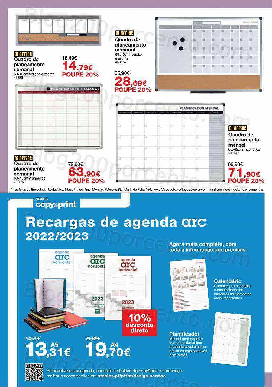 Antevisão Folheto STAPLES Agendas Promoções de 10 outubro a 31 janeiro