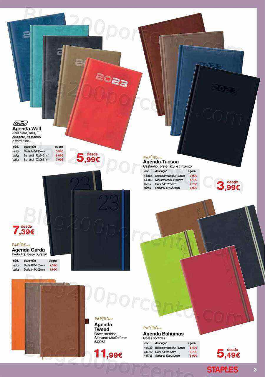 Antevisão Folheto STAPLES Agendas Promoções de 10 outubro a 31 janeiro