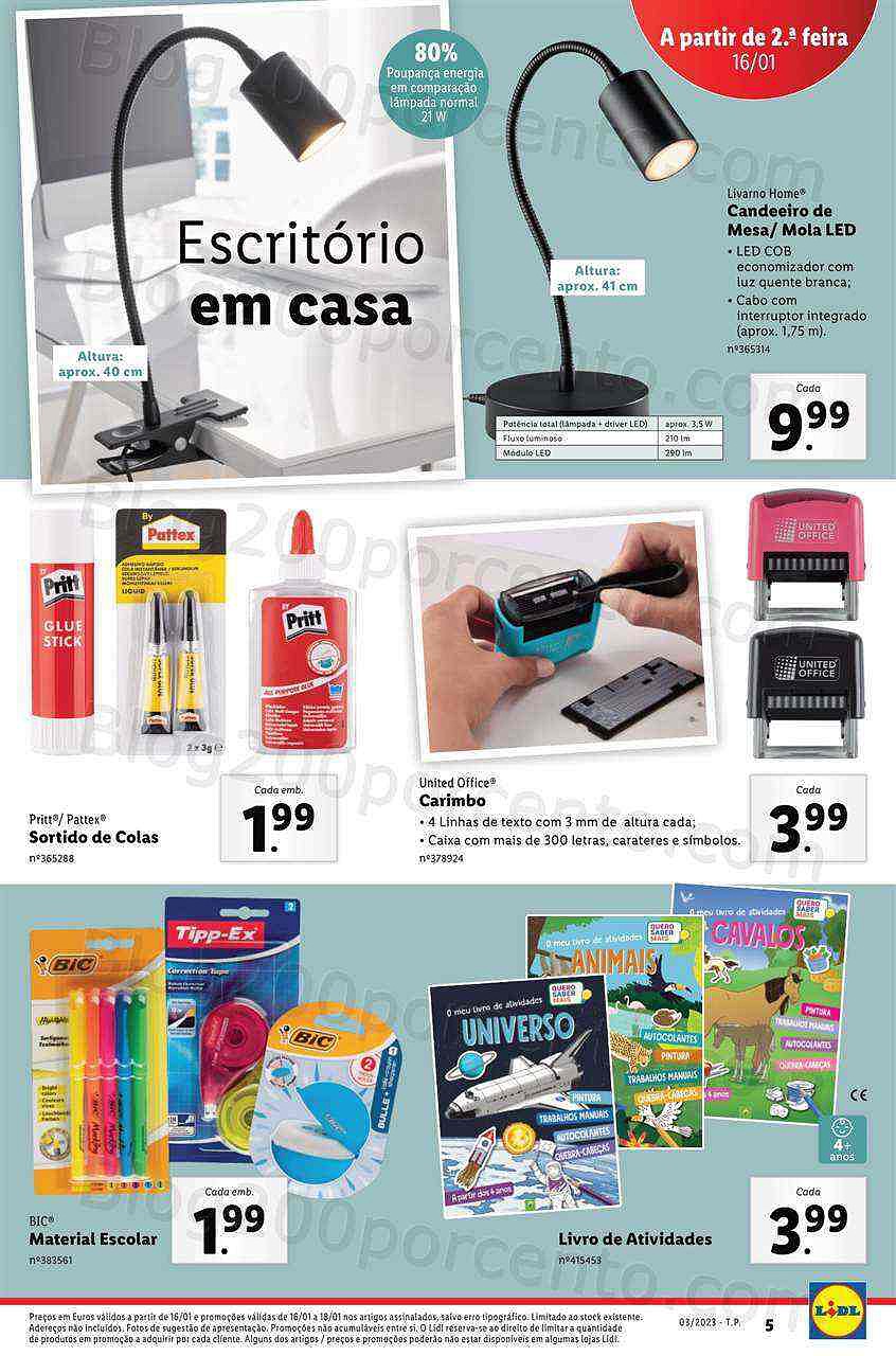 Antevisão Folheto LIDL Bazar Promoções de 16 a 22 janeiro