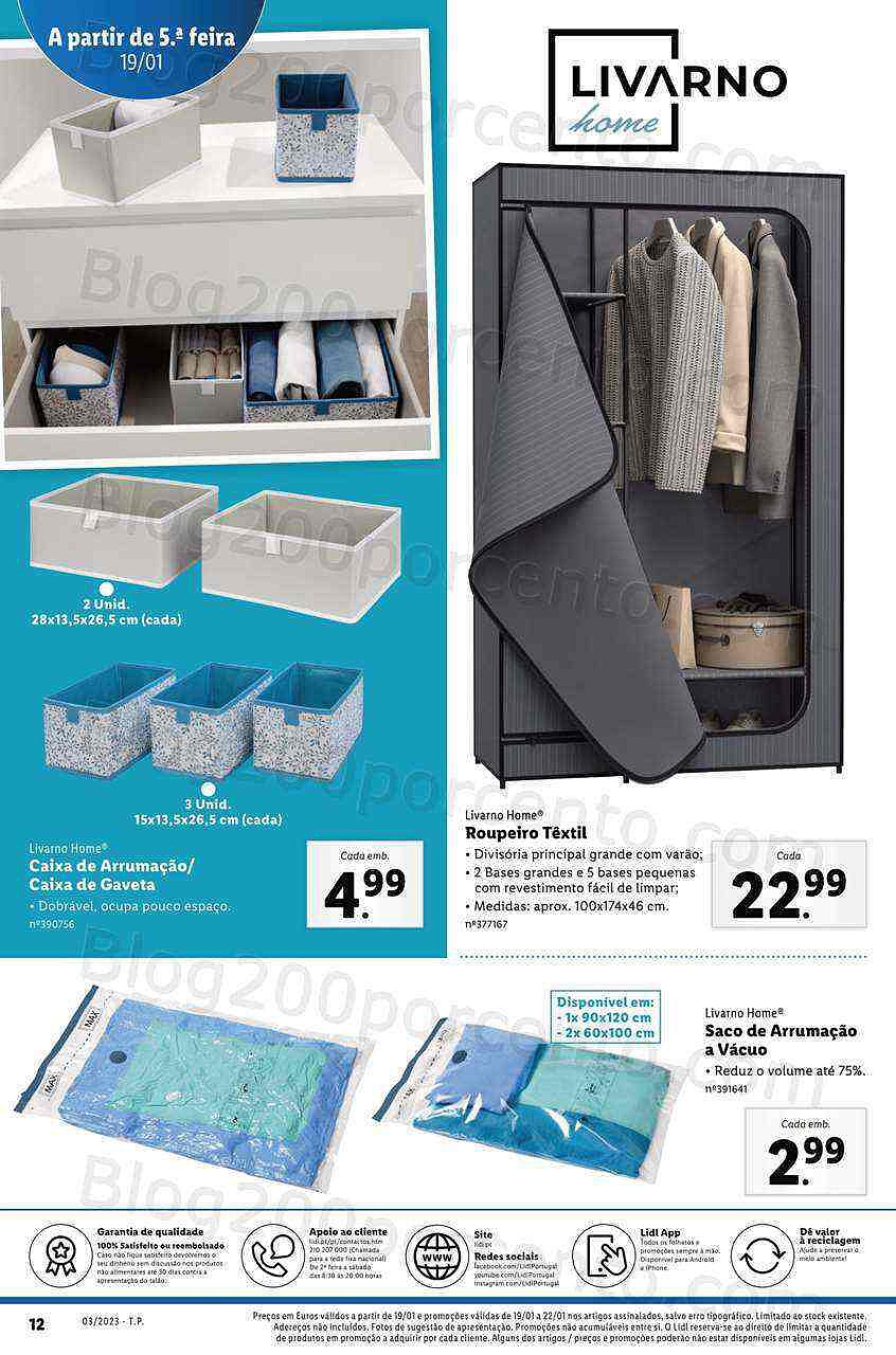 Antevisão Folheto LIDL Bazar Promoções de 16 a 22 janeiro