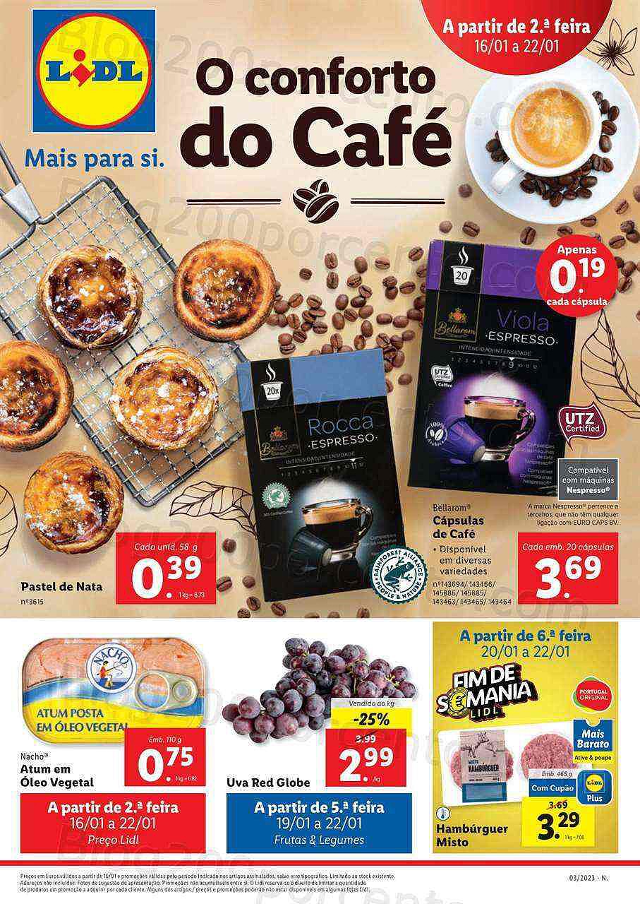 Antevisão Folheto LIDL Promoções de 16 a 22 janeiro
