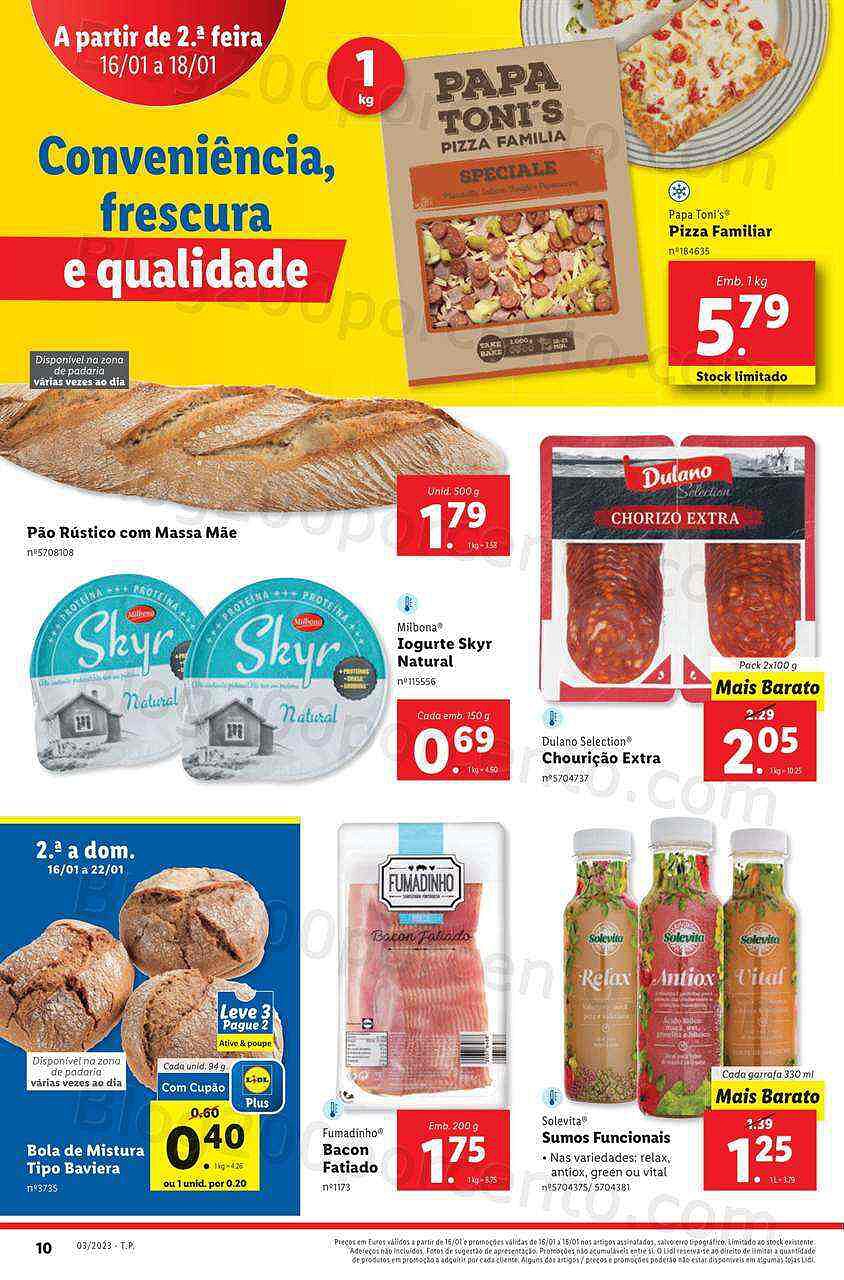 Antevisão Folheto LIDL Promoções de 16 a 22 janeiro