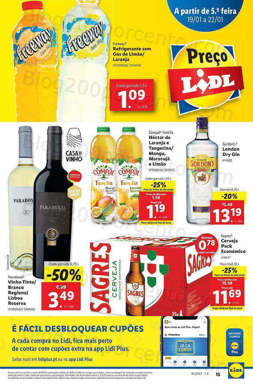 Antevisão Folheto LIDL Promoções de 16 a 22 janeiro
