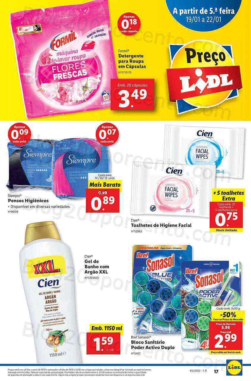 Antevisão Folheto LIDL Promoções de 16 a 22 janeiro