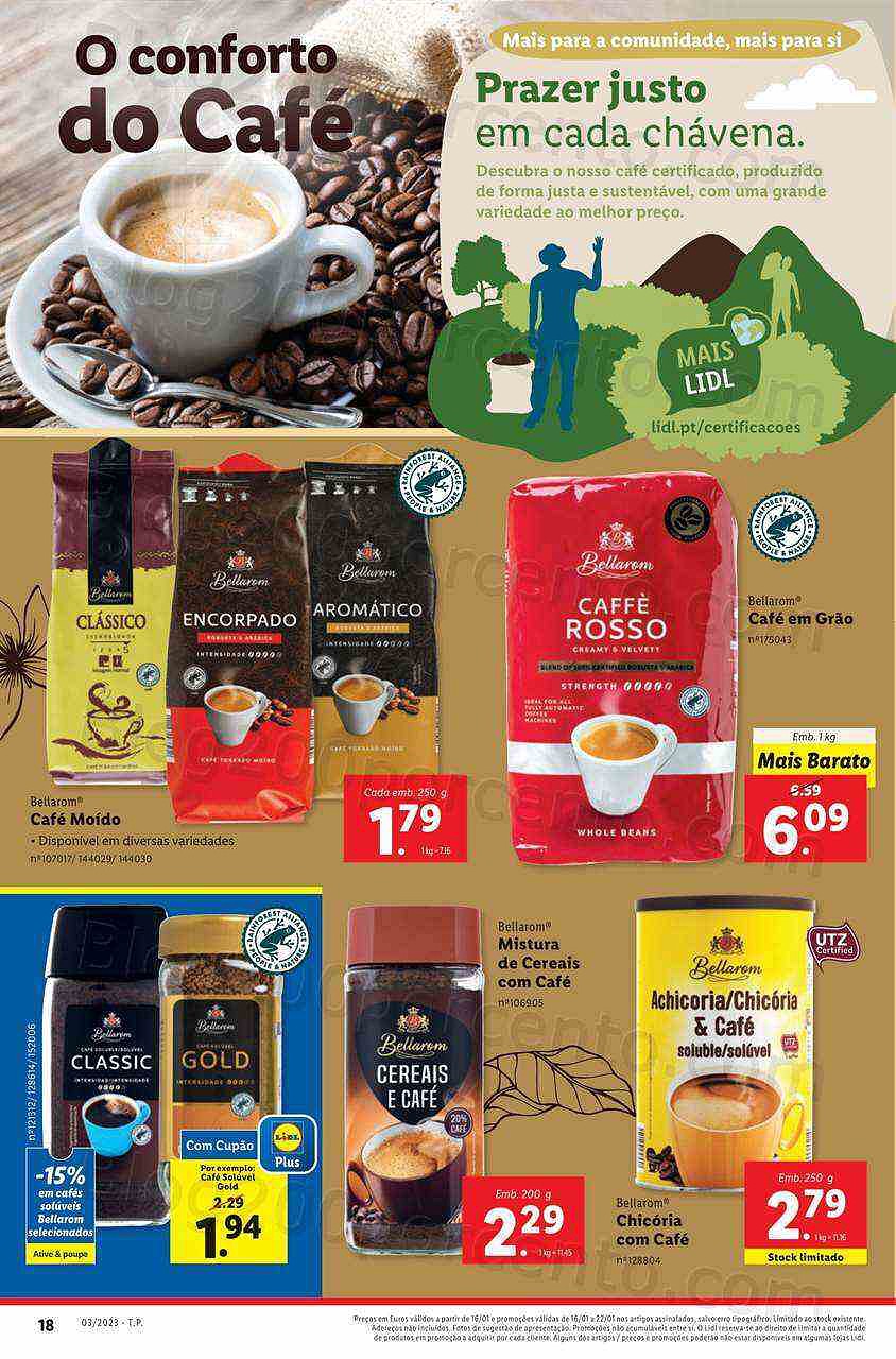 Antevisão Folheto LIDL Promoções de 16 a 22 janeiro