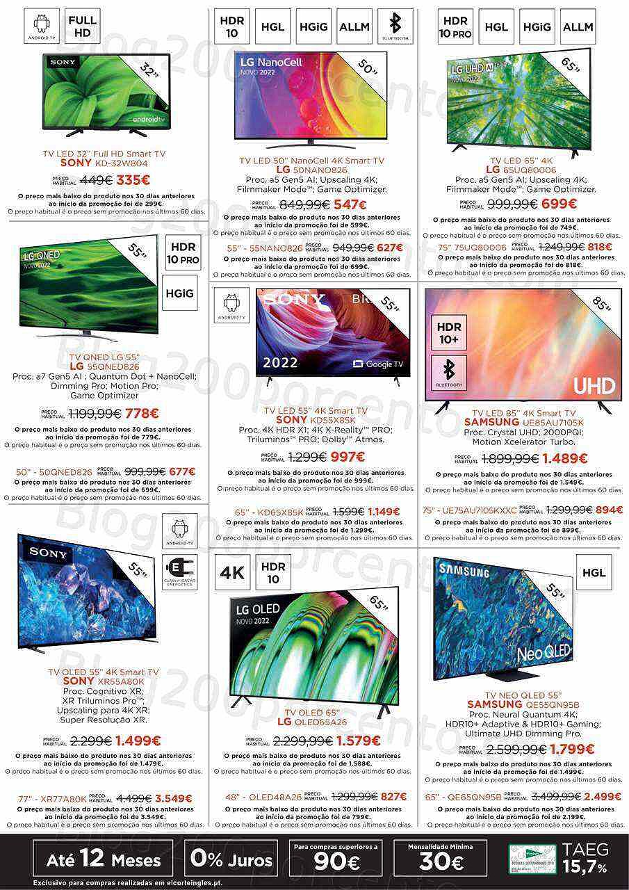 Antevisão Folheto EL CORTE INGLÉS Tecnologia Promoções de 6 a 22 janeiro