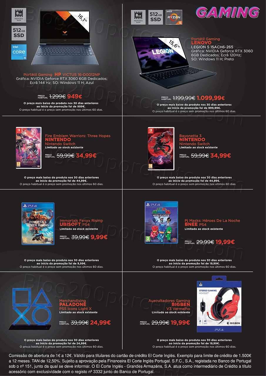 Antevisão Folheto EL CORTE INGLÉS Tecnologia Promoções de 6 a 22 janeiro