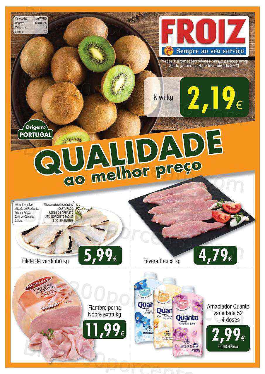 Antevisão Folheto FROIZ Promoções de 26 janeiro a 14 fevereiro