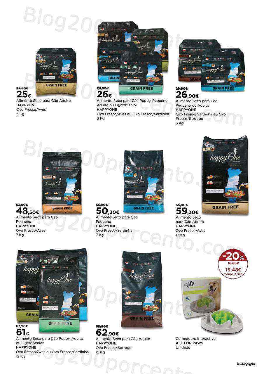 Antevisão Folheto EL CORTE INGLÉS Especial Pets Promoções de 6 a 20 janeiro