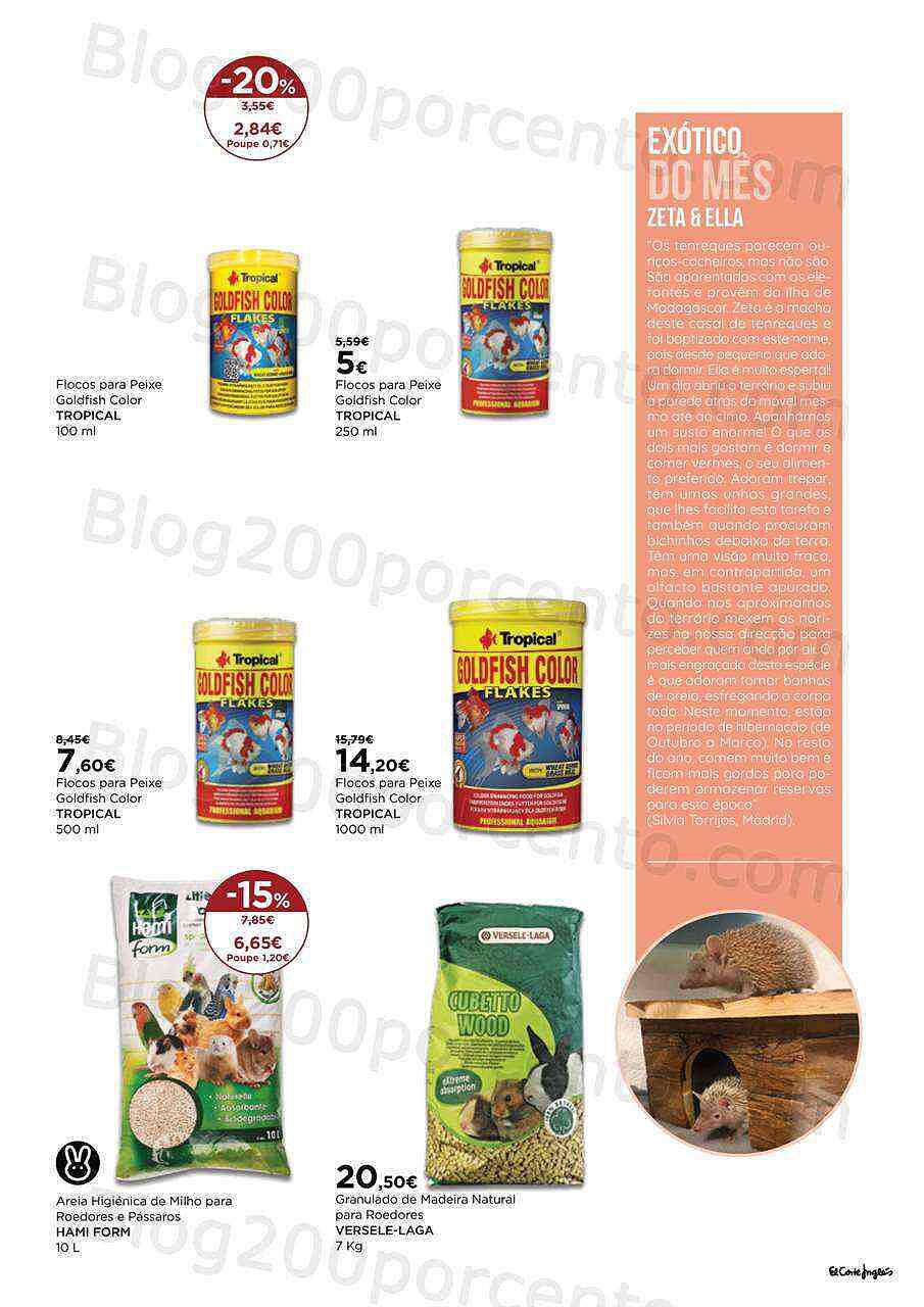 Antevisão Folheto EL CORTE INGLÉS Especial Pets Promoções de 6 a 20 janeiro