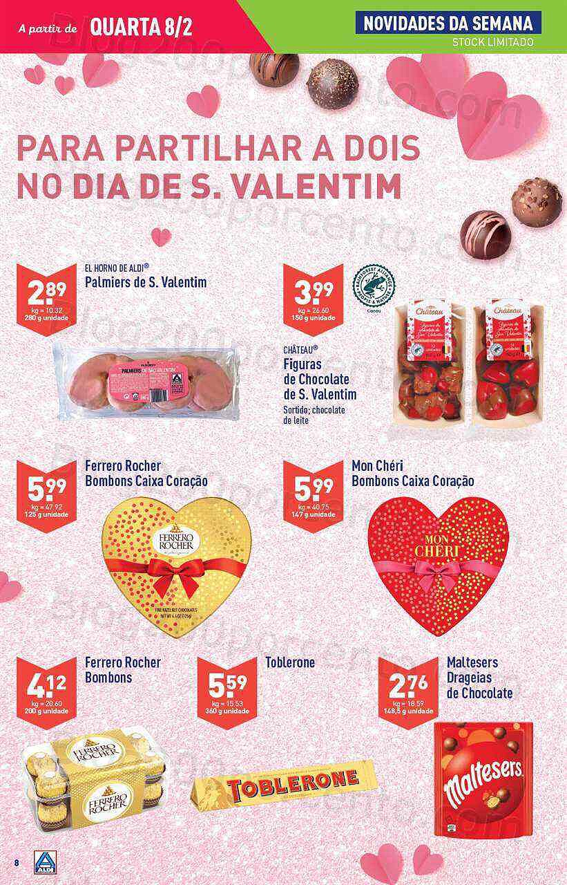 Antevisão Folheto ALDI Promoções de 8 a 14 fevereiro