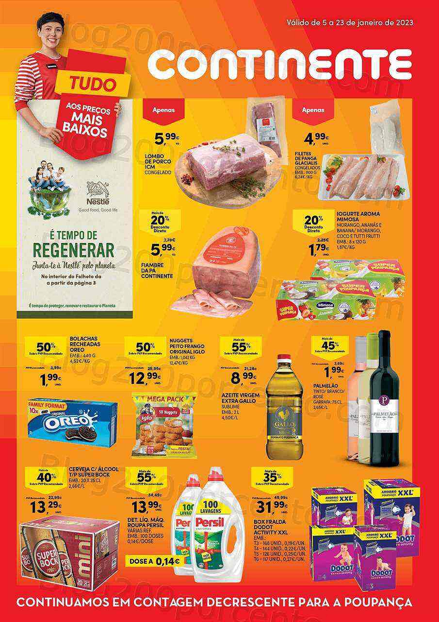 Antevisão Folheto CONTINENTE Açores Promoções de 5 a 23 janeiro