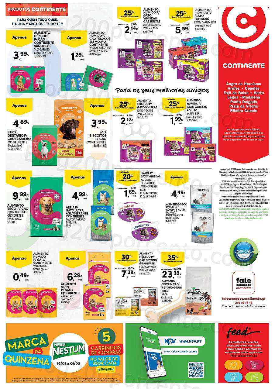 Antevisão Folheto CONTINENTE Açores Promoções de 19 janeiro a 1 fevereiro