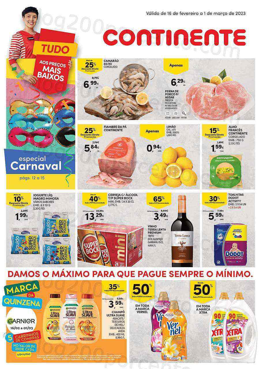 Antevisão Folheto CONTINENTE Açores Promoções de 16 fevereiro a 1 março