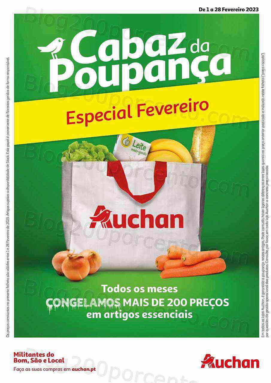 Antevisão Folheto AUCHAN Cabaz Poupança Promoções de 1 a 28 fevereiro